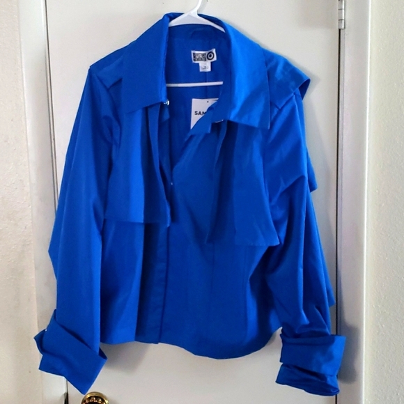 Sammy B x Target Cropped Short Jacket in Blue Size 3X - Picture 4 of 10